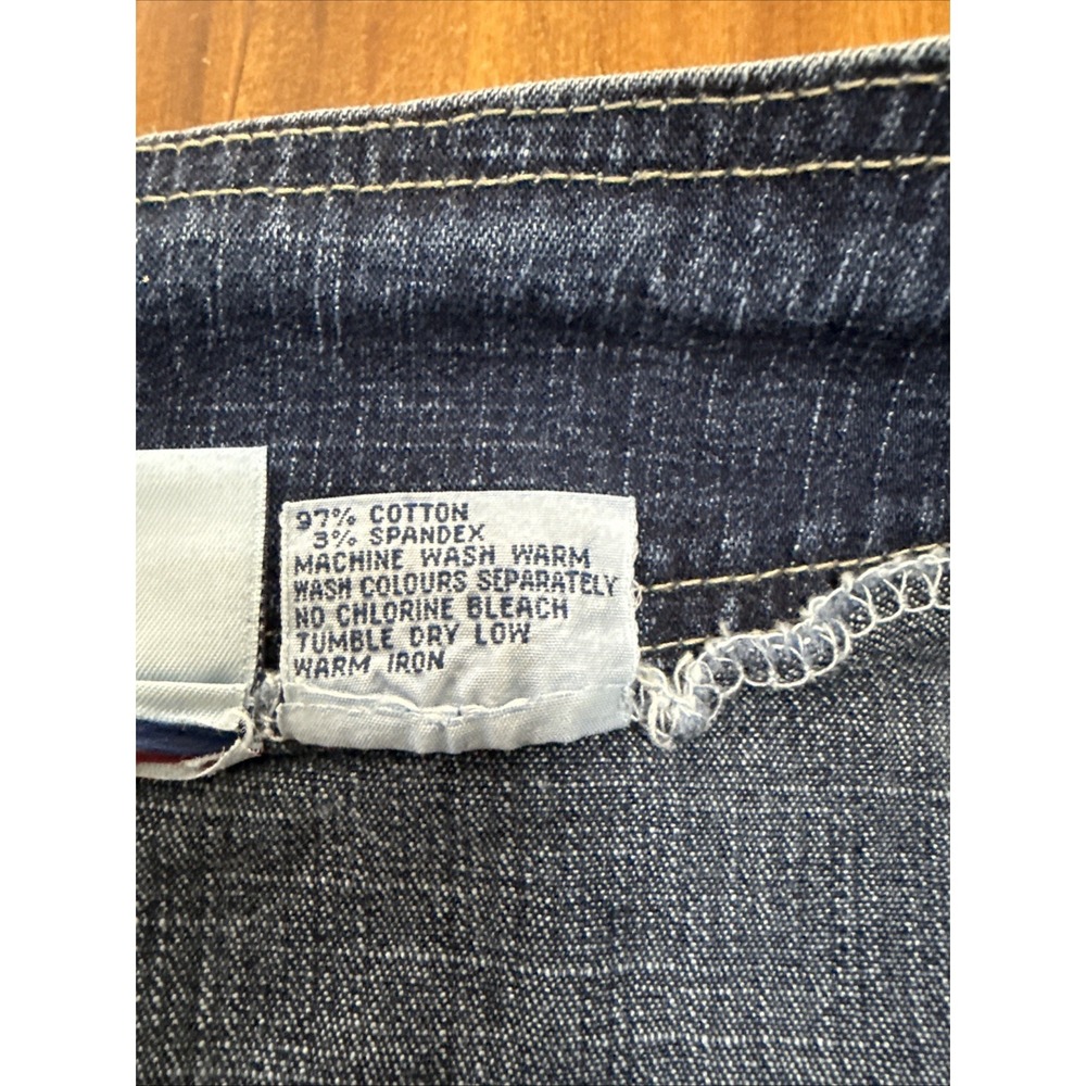 CAROLINA BLUES Sz 16 Long Denim Jean Lace Up Pencil Skirt Vintage Long - Picture 4 of 9